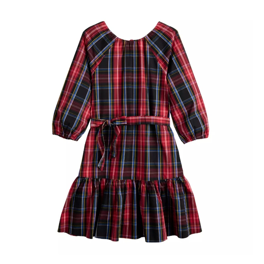 NEW DRAPER‎ JAMES Size XS Tiered Tartan Plaid Dress Dark Academia School Girl